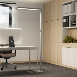 LED kantoor vloerlamp Nelus Neo, dimmer en sensor