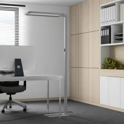 LED kantoor vloerlamp Nelus Neo, dimmer en sensor