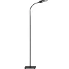 LED kantoor vloerlamp Office Step, dimbaar, zwart