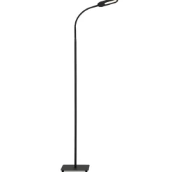 LED kantoor vloerlamp Office Step, dimbaar, zwart