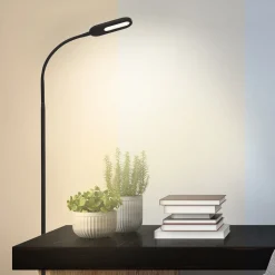 LED kantoor vloerlamp Office Step, dimbaar, zwart