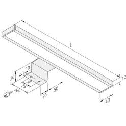 LED kastlamp Lugano 3.000K, 90 cm