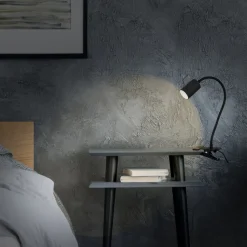 LED klemlamp Fleks, zwart, flexibel, metaal