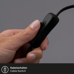 LED klemlamp Fleks, zwart, flexibel, metaal