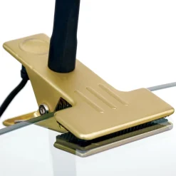 LED klemlamp Kurt messing-mat