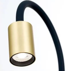 LED klemlamp Kurt messing-mat