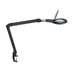 LED klemlamp MAULmakro, zwart, hoogte 50 cm