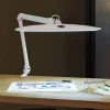 LED klemlamp MAULwerk, wit, hoogte 50 cm, dimbaar