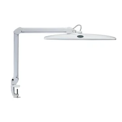 LED klemlamp MAULwerk, wit, hoogte 50 cm, dimbaar