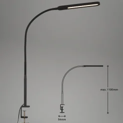 LED klemlamp Servo, dimbaar, CCT, zwart