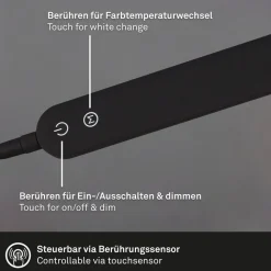 LED klemlamp Servo, dimbaar, CCT, zwart