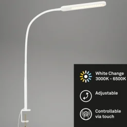 LED klemlamp Servo, dimbaar, CCT, wit