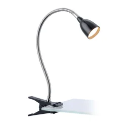 LED klemlamp Tulip, zwart
