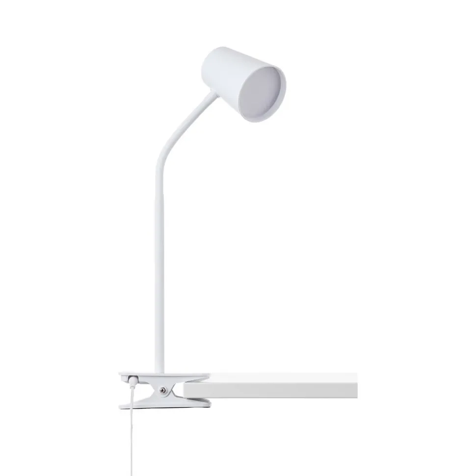 LED klem-tafellamp Adda wit 3-traps dimbaar