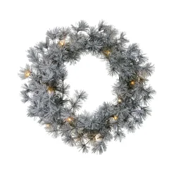 LED krans Alfi, groen/sneeuw, Ø 45 cm