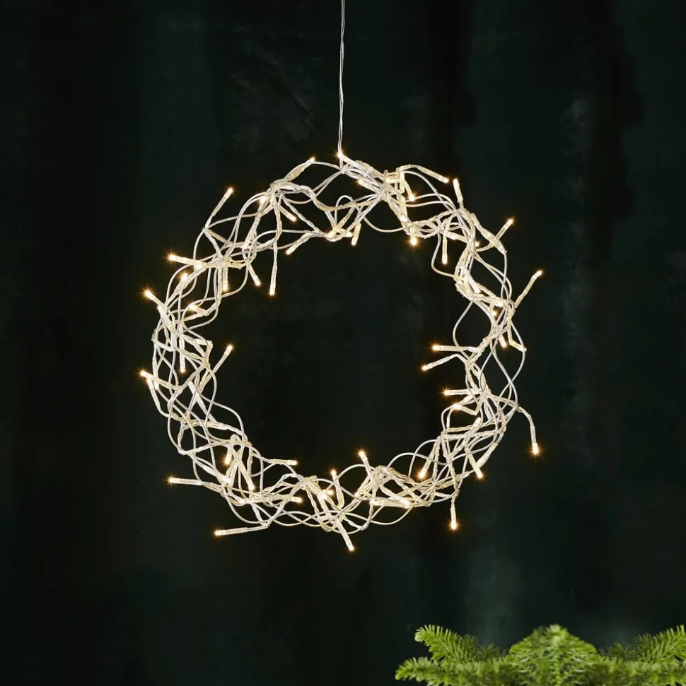 LED krans krullend, warmwit, Ø 30 cm