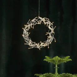 LED krans krullend, warmwit, Ø 30 cm