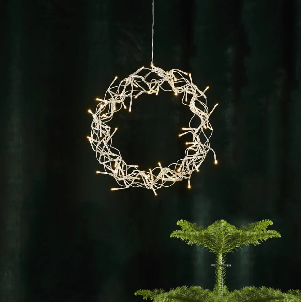 LED krans krullend, warmwit, Ø 30 cm