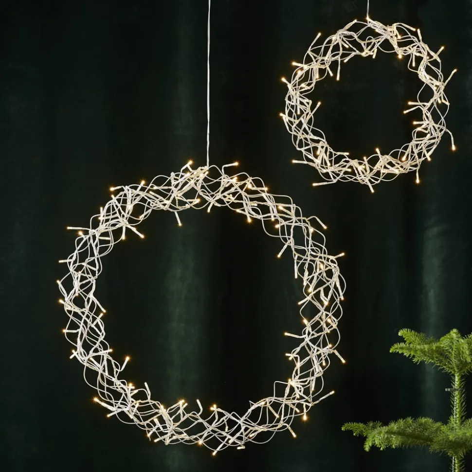 LED krans krullend, warmwit, Ø 30 cm