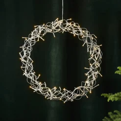 LED krans krullend, warmwit, Ø 50 cm