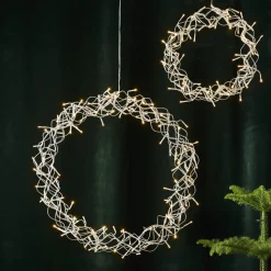 LED krans krullend, warmwit, Ø 50 cm