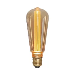 LED lamp DecoLED NGC, Rustika, E27 2 W amber 1.700 K