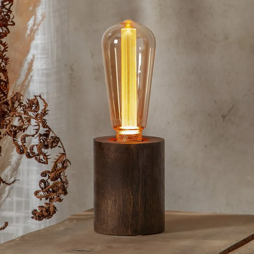 LED lamp DecoLED NGC, Rustika, E27 2 W amber 1.700 K