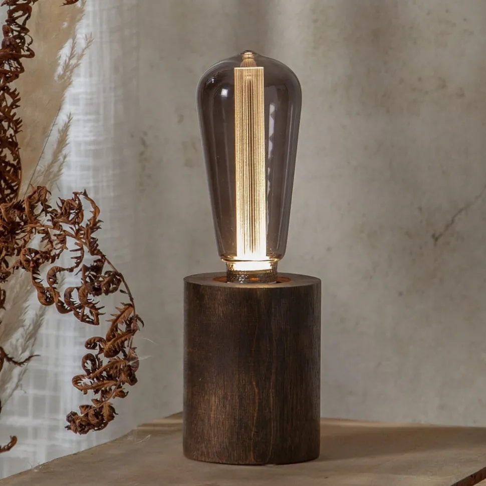 LED lamp DecoLED NGC, Rustika E27 1,1 W grijs 2.800 K