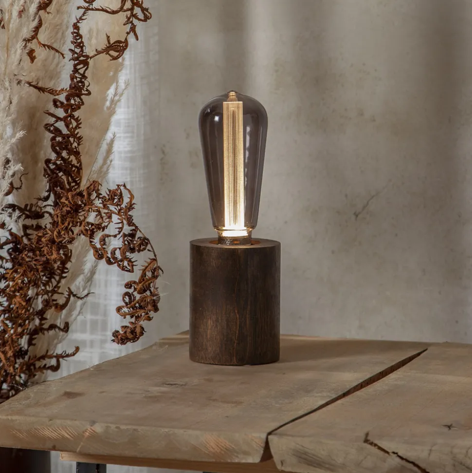 LED lamp DecoLED NGC, Rustika E27 1,1 W grijs 2.800 K