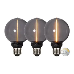 LED lamp DecoLED One G80 E27 2W zwart 1800K 3-staps