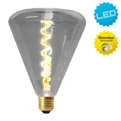 LED lamp Dilly E27 4W 2200K dimbaar, grijs getint