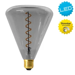 LED lamp Dilly E27 4W 2200K dimbaar, grijs getint