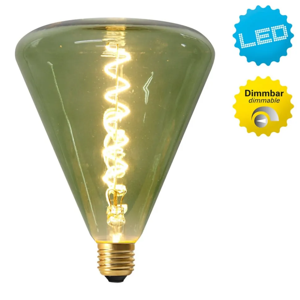 LED lamp Dilly E27 4W 2200K dimbaar, groen getint