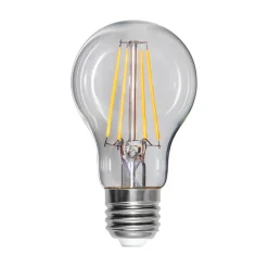 LED lamp, druppel, E27, 8 W, 2.700 K, gloeidraad, dimbaar.