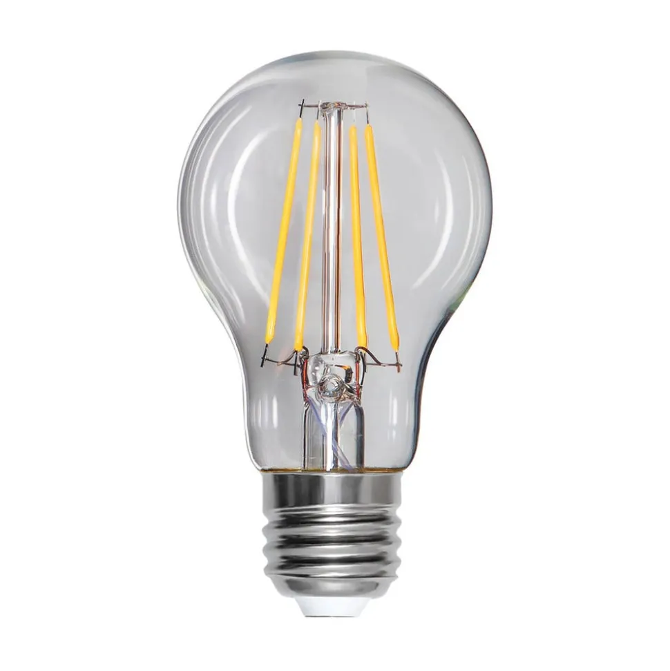 LED lamp, druppel, E27, 8 W, 2.700 K, gloeidraad, dimbaar.