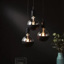 LED lamp E27 827 6,5W hoofdspiegel zwart mat