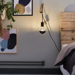 LED lamp E27 827 6,5W hoofdspiegel zwart mat