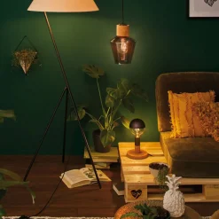 LED lamp E27 827 6,5W hoofdspiegel zwart mat