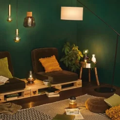 LED lamp E27 827 6,5W hoofdspiegel zwart mat