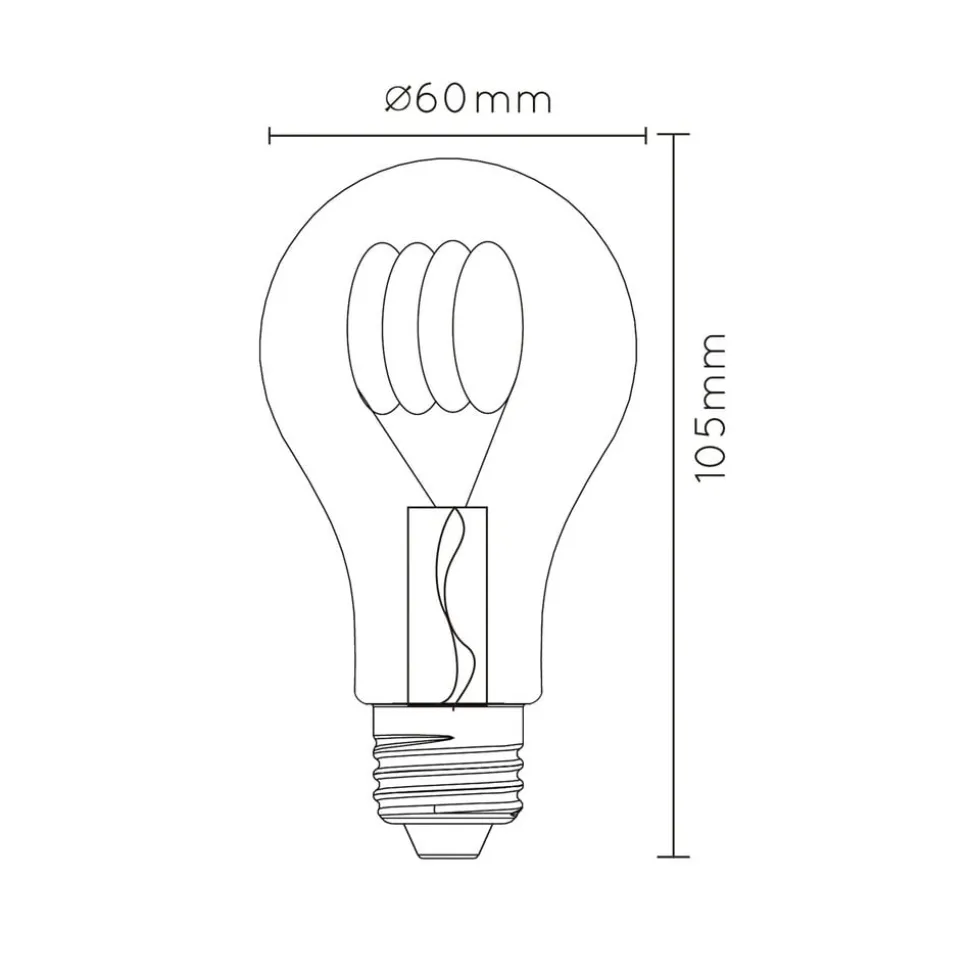 LED lamp E27 A60 4W 2.200K amber dag/nacht sensor