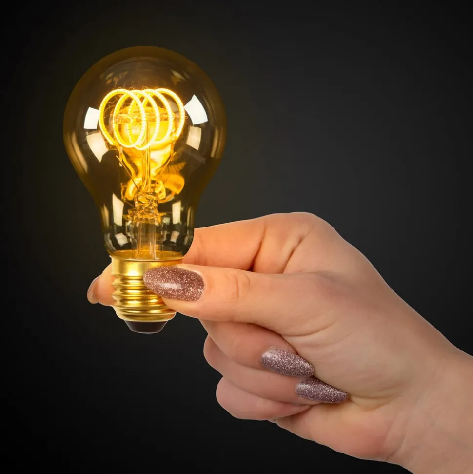 LED lamp E27 A60 4W 2.200K amber dag/nacht sensor