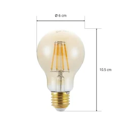 LED lamp E27 A60 6,5W 2.500K amber 3-step-dimmer