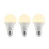 LED lamp E27 A60 9,5W 3.000K opaal, 3 per set