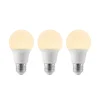 LED lamp E27 A60 8W 3.000K opaal, 3 per set