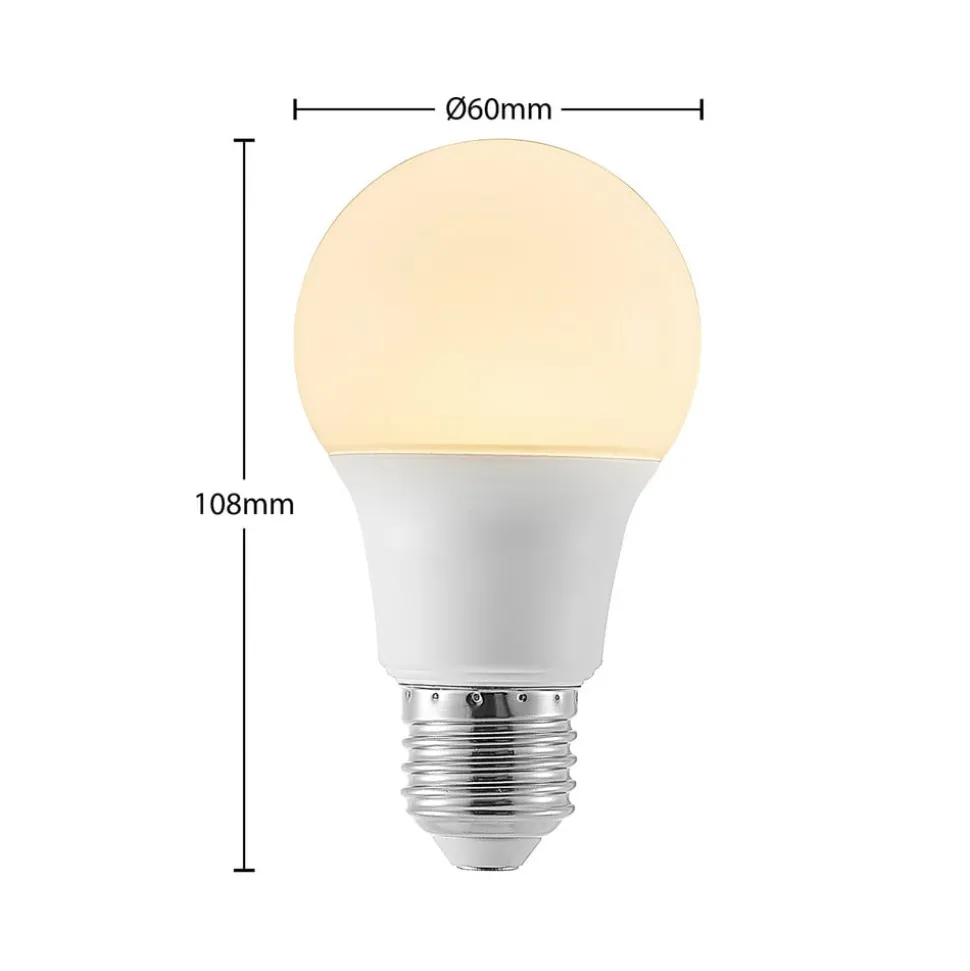 LED lamp E27 A60 8W 3.000K opaal, 3 per set