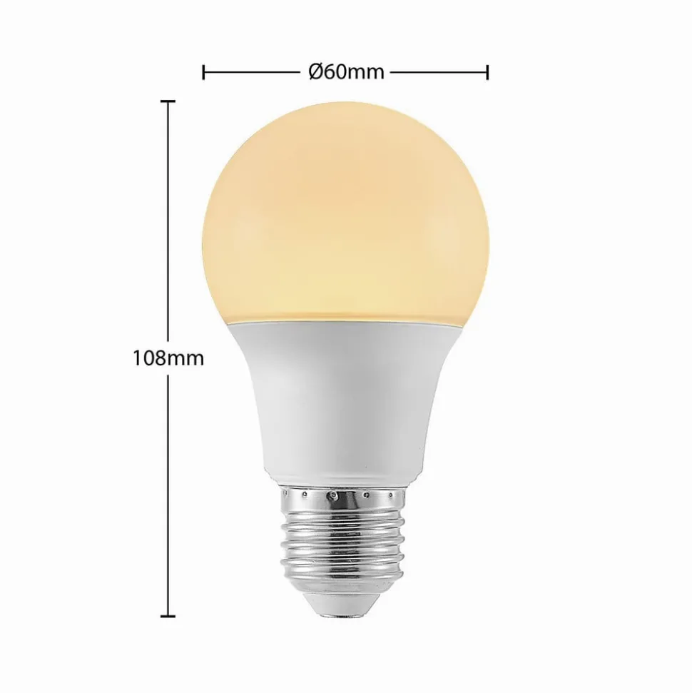 LED lamp E27 A60 4,9W 3.000K opaal 3 per set