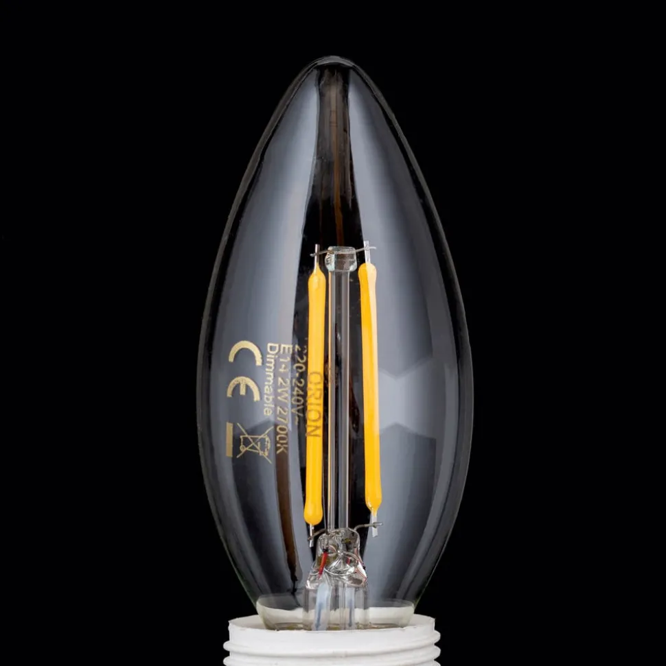 LED lamp E14 C35 helder 2W 827 180lm dimbaar