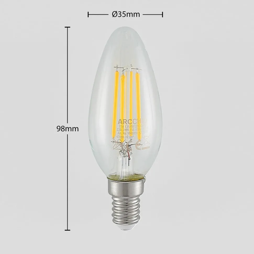 LED lamp E14 filament 4W 2.700K 3-step-dimmer