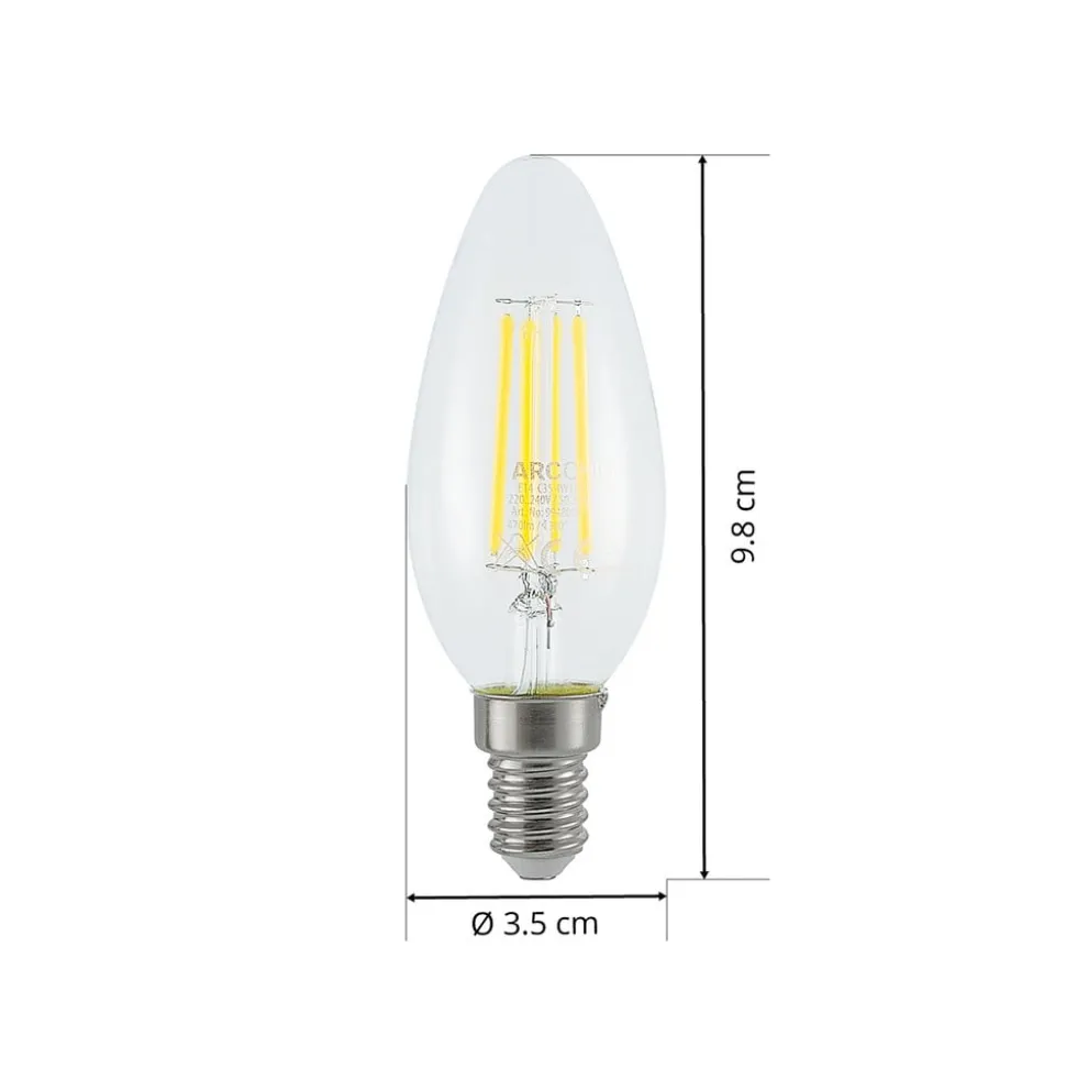 LED lamp E14 filament 4W 2.700K 3-step-dimmer