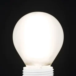 LED lamp, E27 G45, mat, 6W, 827, 720 lm, dimbaar